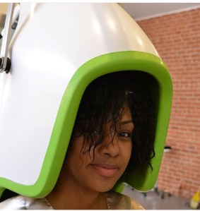 At the Deva Chan salon in Culver City California. They taught me how to care for my hair even more.